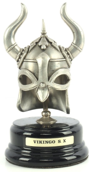 PEWTER VIKINGO S.X.VIKING  HELMET WITH STAND