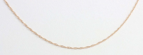 10KT YELLOW GOLD ROPE CHAIN NECKLACE