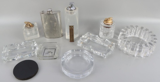 FAIRMONT HOTEL CIGAR SHOP ASHTRAY BACCARAT LIGHTER
