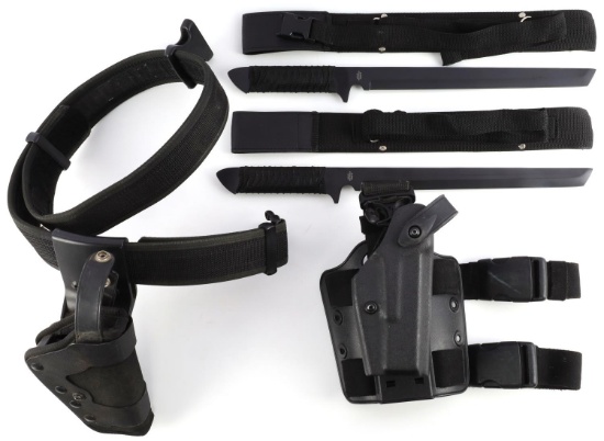 UNCLE MIKE SAFARILAND TACTICAL BELT HOLSTER KNIFE