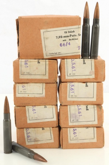 MAUSER 8MM AMMUNITION IN THE BOX 135 ROUNDS