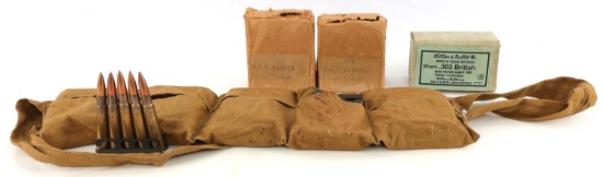 WWII BRITISH .303 AMMUNITION  BANDOLEER 100 ROUNDS