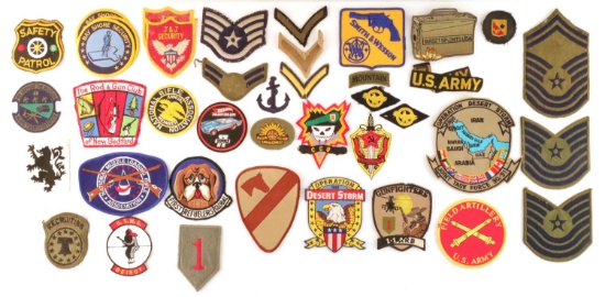 LOT OF 42  MILITARY AND  CIVILIAN BADGES