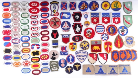 WWII US LARGE LOT OF PATCHES PIR INSIGNIA & MORE