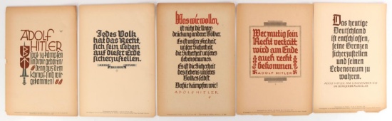 WWII GERMAN THIRD REICH HITLER POSTER LOT 5