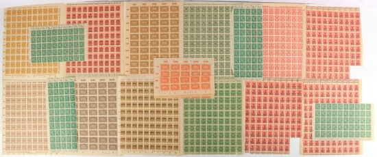 GERMAN PRE WWII ERA POSTAGE STAMP SHEET LOT
