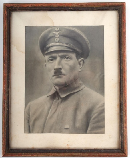 WWI GERMAN  PHOTO OF ADOLF HITLER  FRAMED