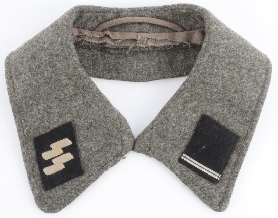 WWII GERMAN REICH OVERCOAT COLLAR W SS COLLAR TABS