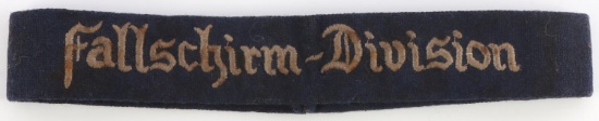 WWII LUFTWAFFE FALLSCHIRM PARATROOPER CUFF TITLE