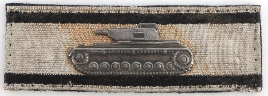 WWII GERMAN REICH SILVER TANK DESTRUCTION BADGE