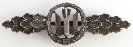 WWII GERMAN REICH SILVER LUFTWAFFE BOMBER CLASP