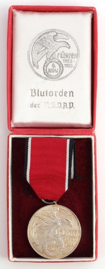 WWII GERMAN REICH SILVER BLOOD ORDER MEDAL CASED