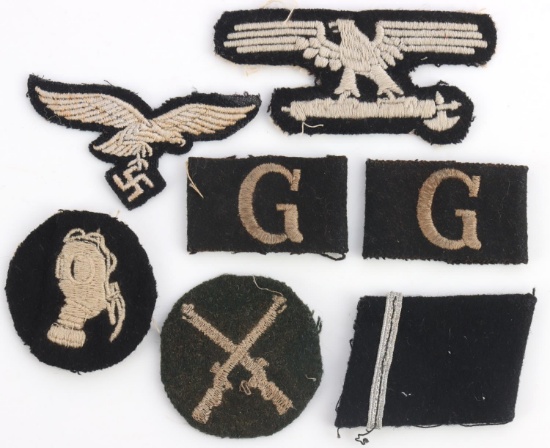6 WWII GERMAN REICH LUFTWAFFE & SS INSIGNIA PATCH