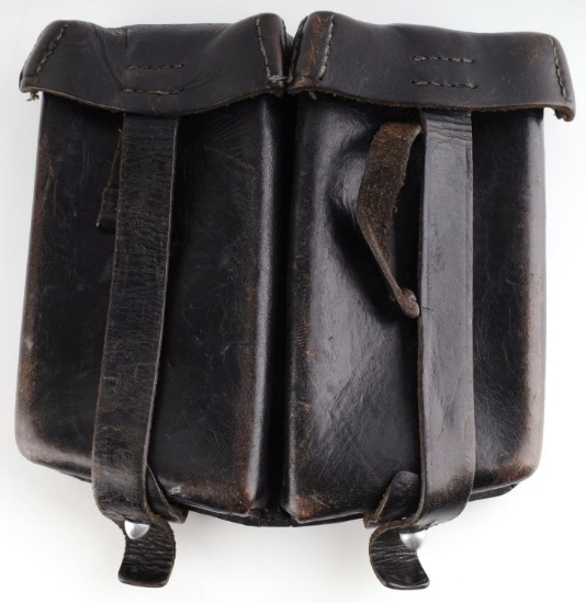 WWII GERMAN REICH WAFFEN SS LEATHER AMMO POUCH