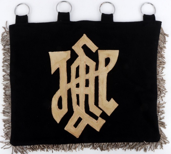 WWII GERMAN SS LIEBSTANDARTE HITLER TRUMPET FLAG