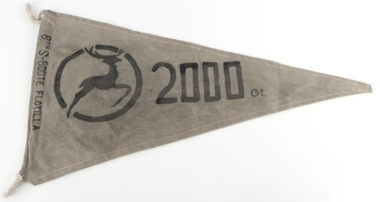 WWII GERMAN REICH 8TH S-BOOTE FLOTILLA PENNANT