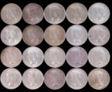 20 UNCIRCULATED MIX DATE PEACE DOLLAR COIN LOT
