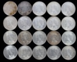 20 MIX DATE UNC SILVER PEACE DOLLAR COIN LOT