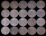 20 MIX DATE SILVER PEACE DOLLAR COIN LOT