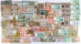 80 WORLD BANKNOTE LOT WWII EMERGENCY & OTHER