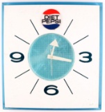 1968 DATED DIET PEPSI CLOCK SIGN