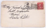 BABE RUTH SIGNED NAPOLI POSTCARD TO SYLVESTER