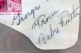 BASEBALL LEGEND BABE RUTH AUTOGRAPHED FRAMED