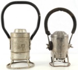 2 VINTAGE ADLAKE & CONGER RAILROAD HAND LANTERNS