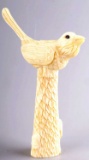 BONE CARVED BIRD HANDLE WINE CORK SCREW