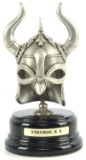 PEWTER VIKINGO S.X.VIKING  HELMET WITH STAND