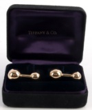 MEN'S TIFFANY & CO CUFFLINKS 14KT YELLOW GOLD