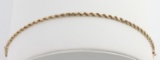 14KT YELLOW GOLD ROPE BRACELET