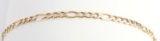 10KT GOLD ITALIAN FIGARO LINK BRACELET