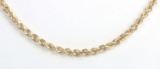 14KT YELLOW GOLD ROPE CHAIN NECKLACE