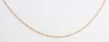 10KT YELLOW GOLD ROPE CHAIN NECKLACE