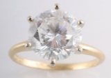 14K YELLOW GOLD TRAVEL RING SOLITAIRE 6 PRONG