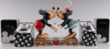 DISNEY MENS WOMENS MICKEY MOUSE WATCHES W FIGURINE