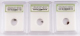 3 CAMPO DEL CIELO METEORITE LOT ENCAPSULATED
