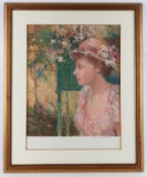 HENRI PLISSON LE SERIGRAPH THE FLOWERED HAT