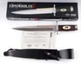 EXPENDABLES 2 BOWIE KNIFE WITH CASE AND BOX