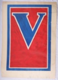 WWI USA V FOR VICTORY WAR POSTER