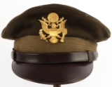 WWII US ARMY AIR FORCE OFFICE VISOR CAP LONDON