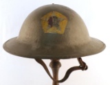 WWI US ARMY 2ND DIVISION 2ND BN DOUGHBOY HELMET