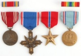 POST WWII DSC BRONZE STAR & MORE SERVICE MEDALS