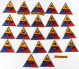 WWII US ARMY ARMORED DIVISION SHOULDER PATCHES