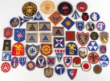 WWII & POSTWAR LARGE LOT OF US MILITARY PATCHES