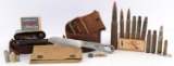 WWI & WWII US GERMAN AMMO & GEAR LOT