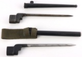 WWII BRITISH LEE ENFIELD SPIKE BAYONETS & SCABBARD