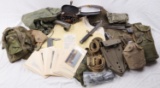 LARGE LOT OF WWII TO POSTWAR MILITARY CANVAS GEAR