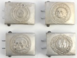 WWII GERMAN THIRD REICH SS BELT BUCKLE LOT OF 4